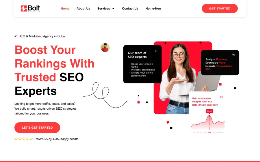 Bolt Digital website homepage