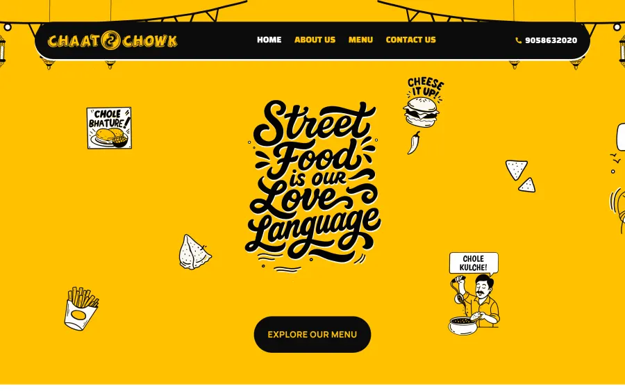 Chaat Chowk website homepage