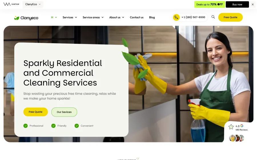 Clanyeco website homepage