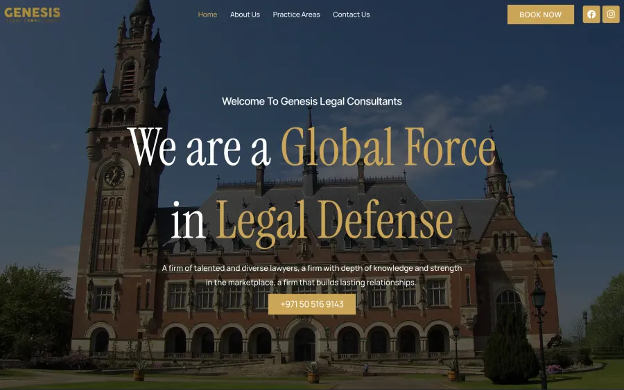 Genesis Legal website homepage