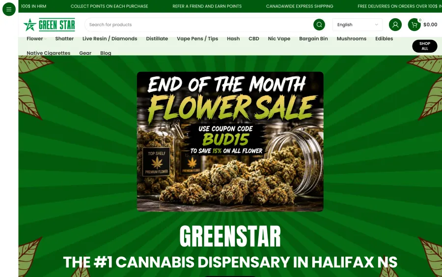 Green Star Halifax website homepage